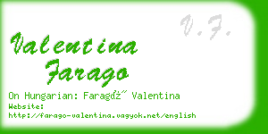 valentina farago business card